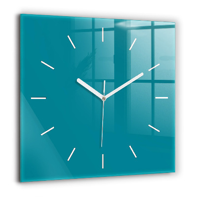 Horloge carrée en verre 60x60 cm Bleu marine