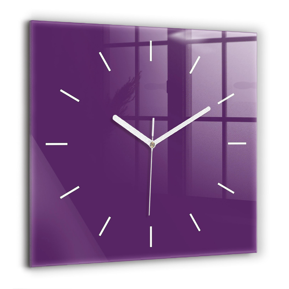 Horloge murale carrée 60x60 cm Couleur violet