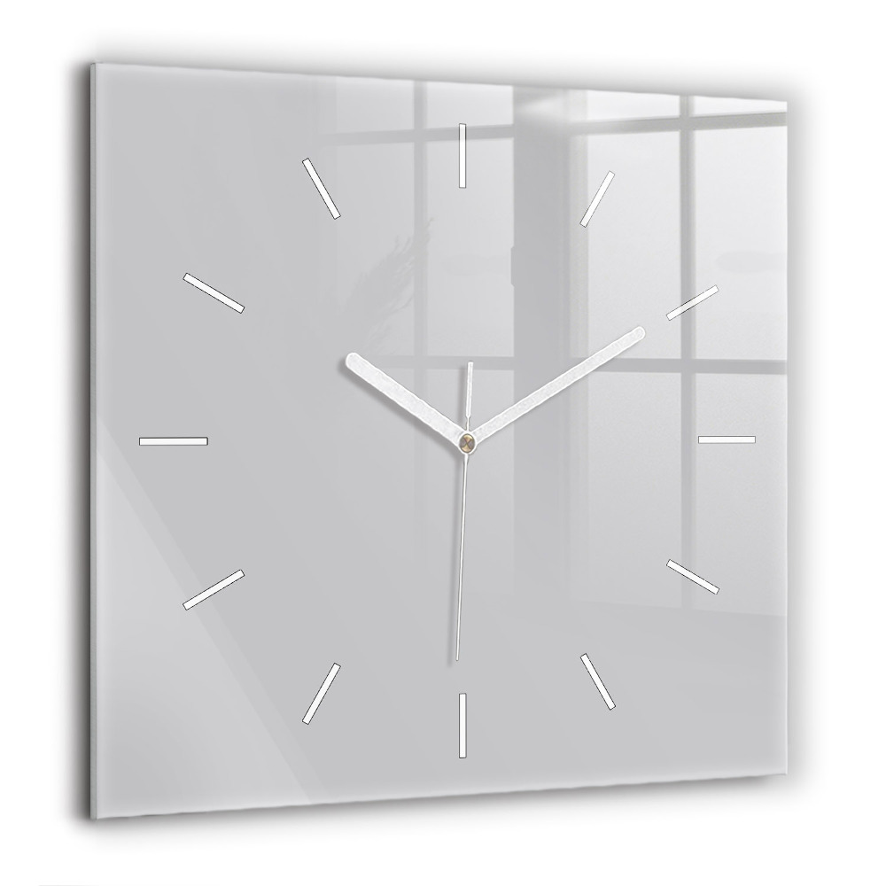 Horloge murale carrée 60x60 cm Gris clair