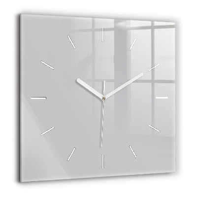 Horloge murale carrée 60x60 cm Gris clair