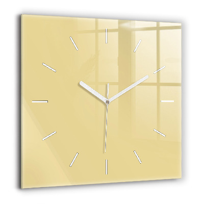 Horloge murale carrée 60x60 cm Crème