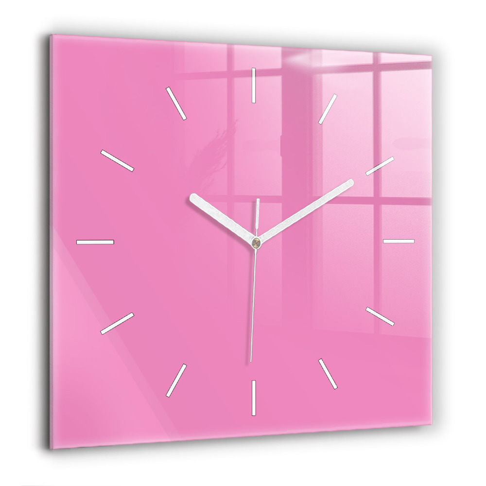Horloge murale carrée 60x60 cm Rose
