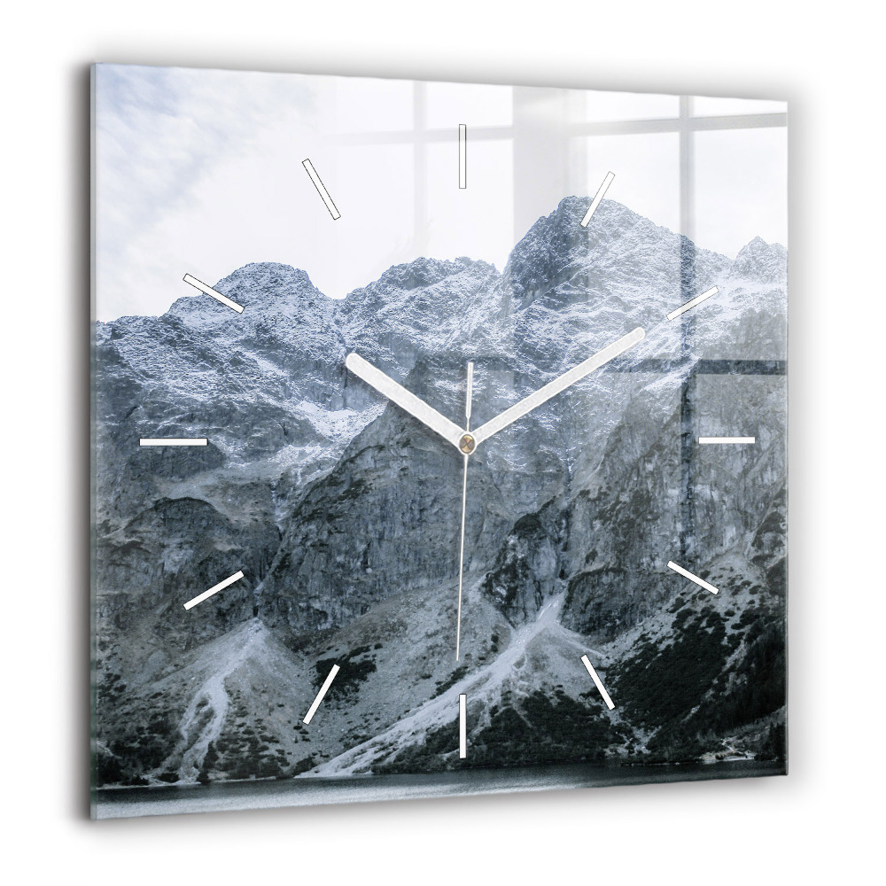 Horloge carrée en verre 60x60 cm Morskie Oko dans les Tatras