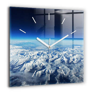 Horloge murale carrée 60x60 cm Paysage de montagne des Pyrénées