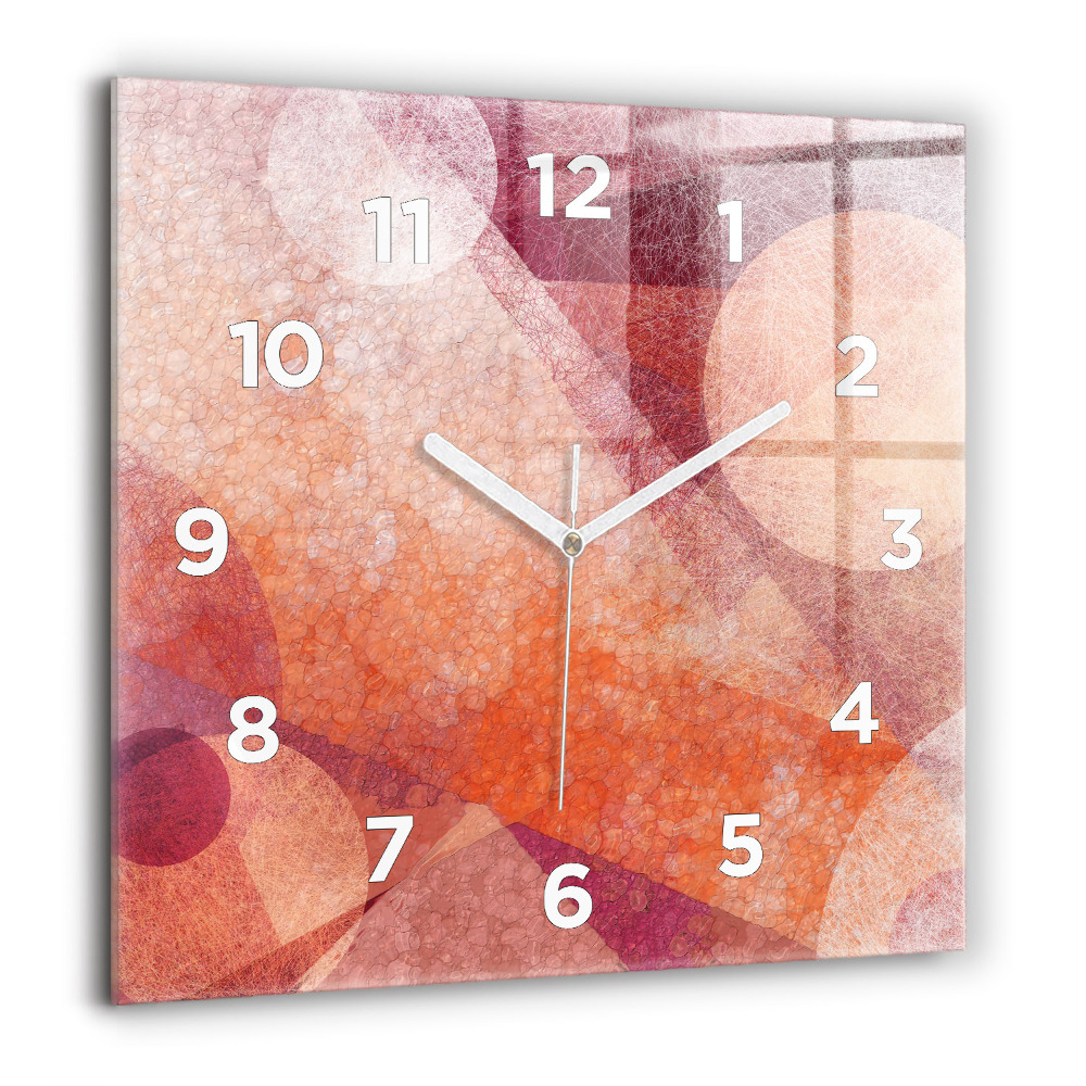 Horloge murale carrée 60x60 cm Abstraction géométrique