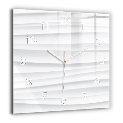 Horloge carrée en verre 60x60 cm Texture de vagues