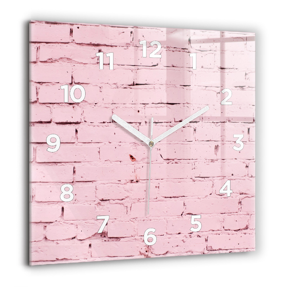 Horloge murale carrée 60x60 cm Mur de briques