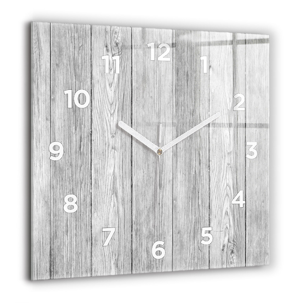 Pendule carrée en verre 60x60 cm Panneaux en bois