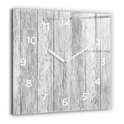 Pendule carrée en verre 60x60 cm Panneaux en bois