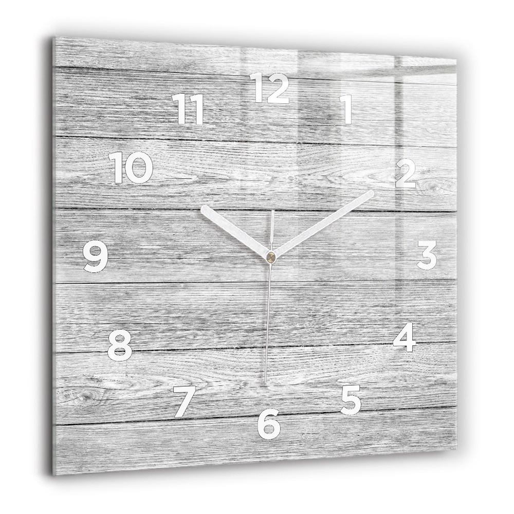 Horloge carrée en verre 60x60 cm Panneaux en bois