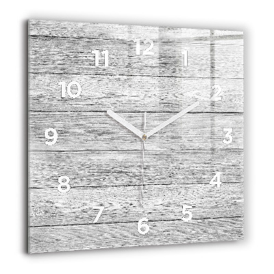 Horloge carrée en verre 60x60 cm Panneaux en bois
