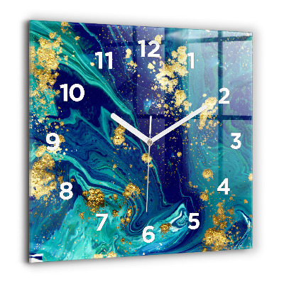Horloge carrée en verre 60x60 cm Abstraction moderne