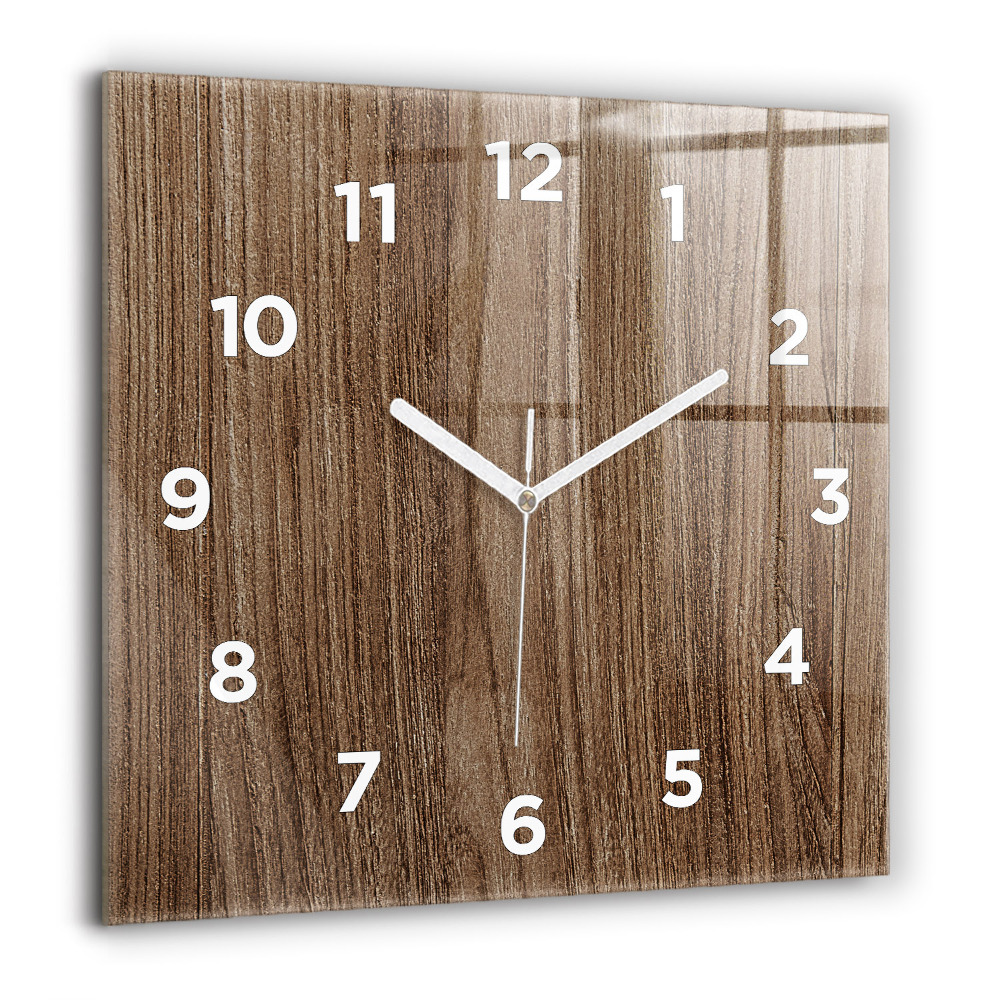 Horloge murale carrée 60x60 cm Bois foncé