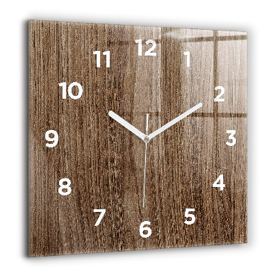 Horloge murale carrée 60x60 cm Bois foncé