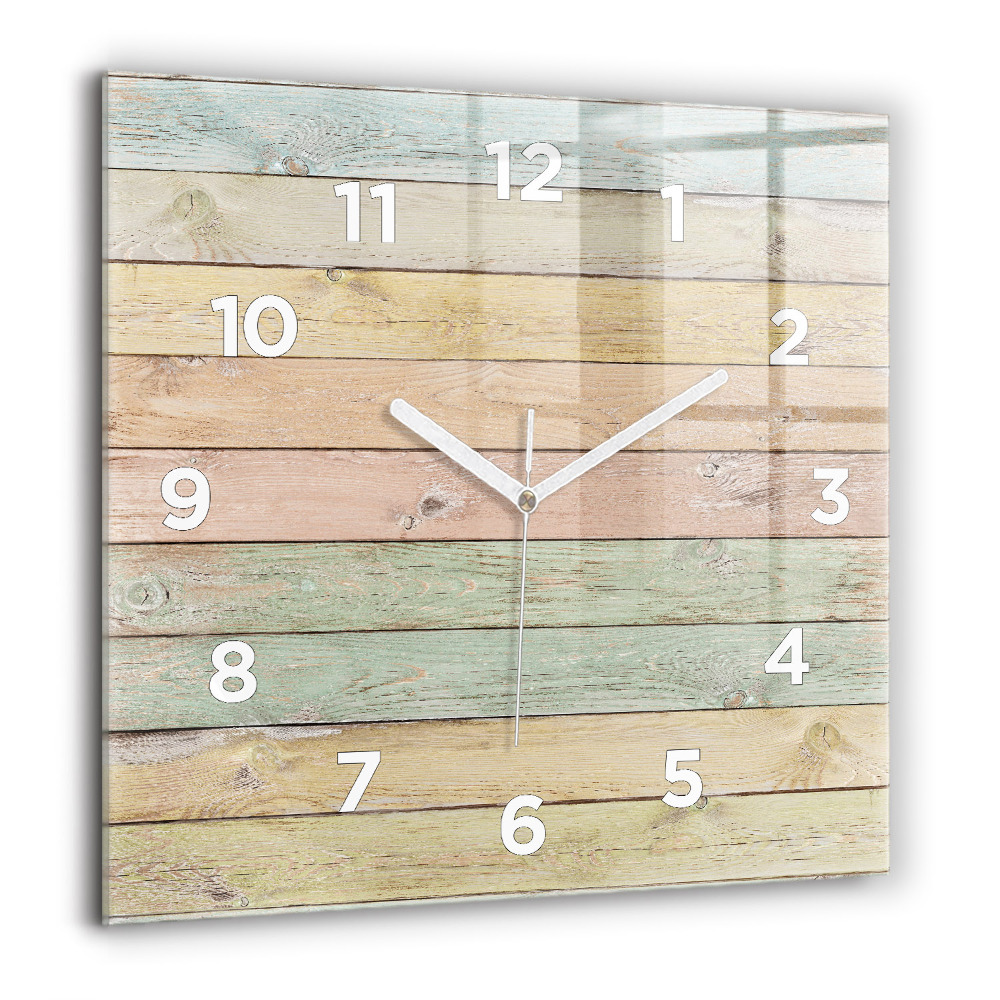 Horloge murale carrée 60x60 cm Tableaux colorés