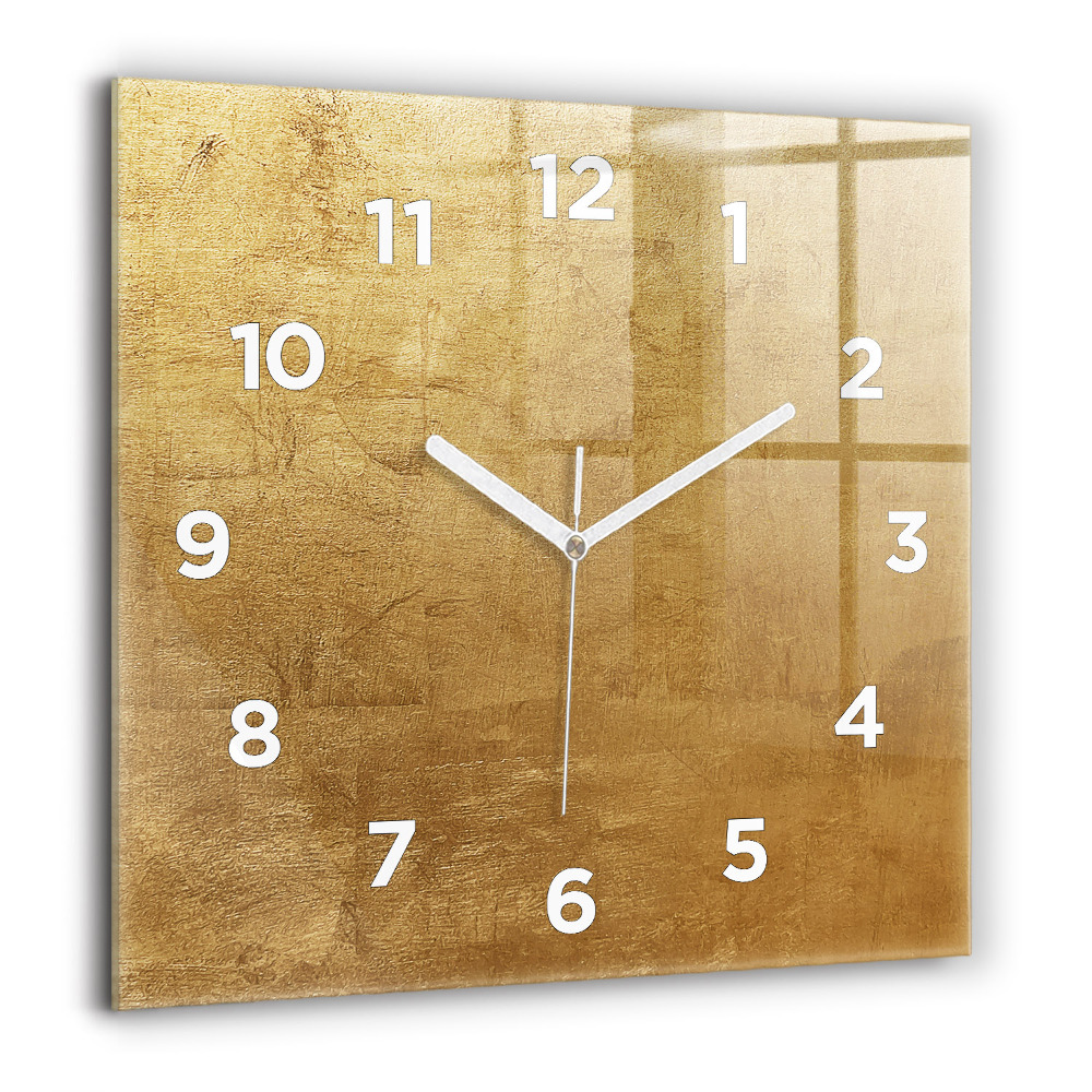Horloge carrée en verre 60x60 cm Toile décorative