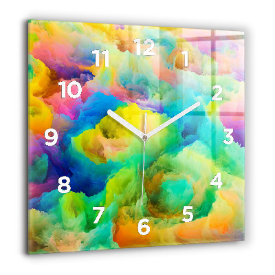 Pendule carrée en verre 60x60 cm Texture fractale