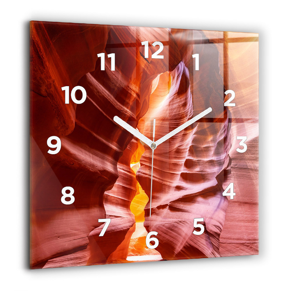 Horloge murale carrée 60x60 cm Canyon de sable