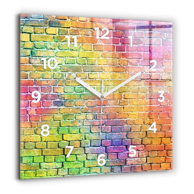 Horloge murale carrée 60x60 cm Mur peint