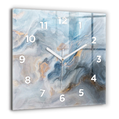 Horloge murale carrée 60x60 cm Motif de marbre