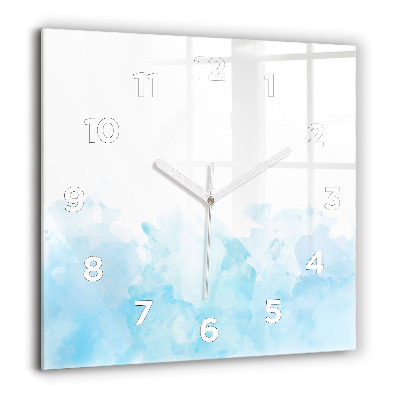 Horloge carrée en verre 60x60 cm Taches peintes