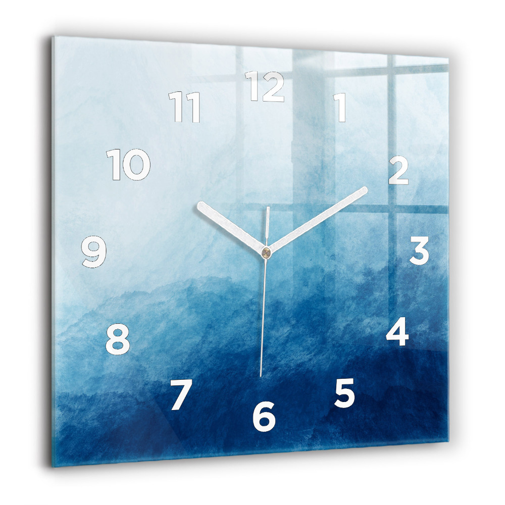 Horloge carrée en verre 60x60 cm Eau abstraite