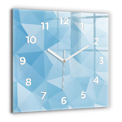 Horloge murale carrée 60x60 cm Triangles abstrait