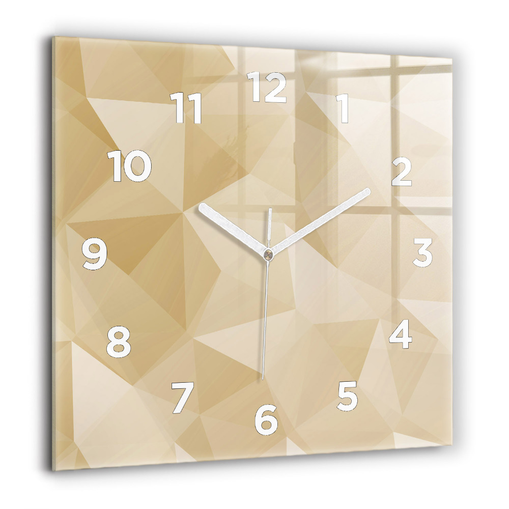 Horloge murale carrée 60x60 cm Triangles abstrait