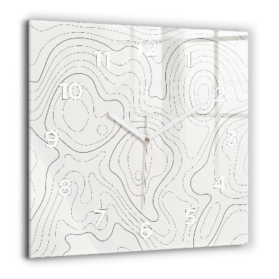 Horloge murale carrée 60x60 cm Taches abstraites