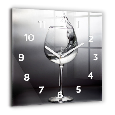 Horloge murale carrée 60x60 cm Verre à vin