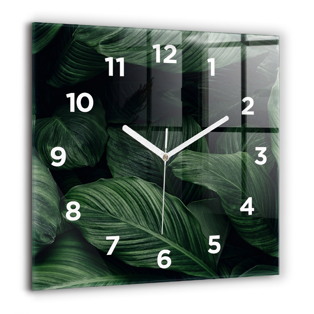 Horloge carrée en verre 60x60 cm Moustique tropicale