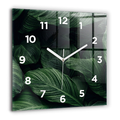 Horloge carrée en verre 60x60 cm Moustique tropicale