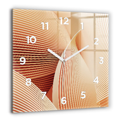 Horloge murale carrée 60x60 cm Motif abstrait de vagues