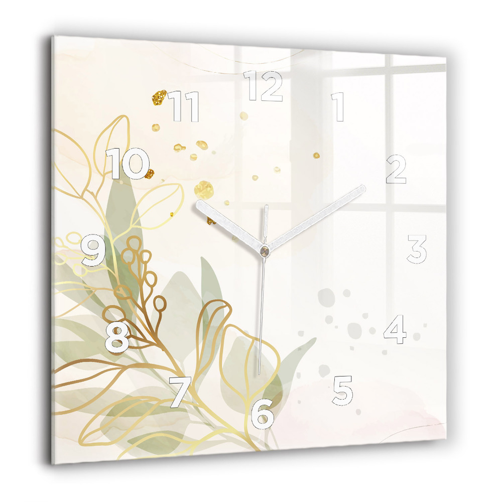 Horloge carrée en verre 60x60 cm Abstrait pastel