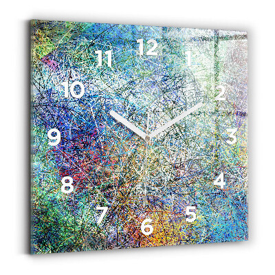 Pendule carrée en verre 60x60 cm Abstrait - Émotions