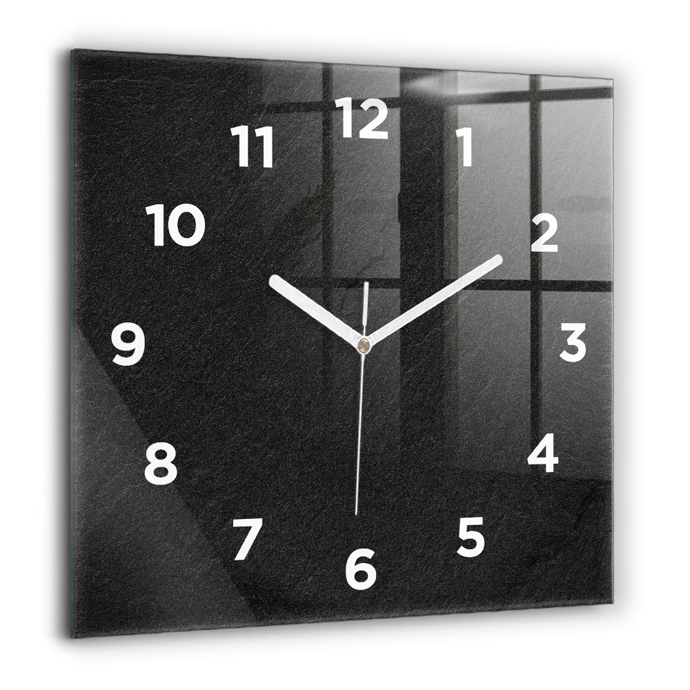 Horloge carrée en verre 60x60 cm Rocher sombre