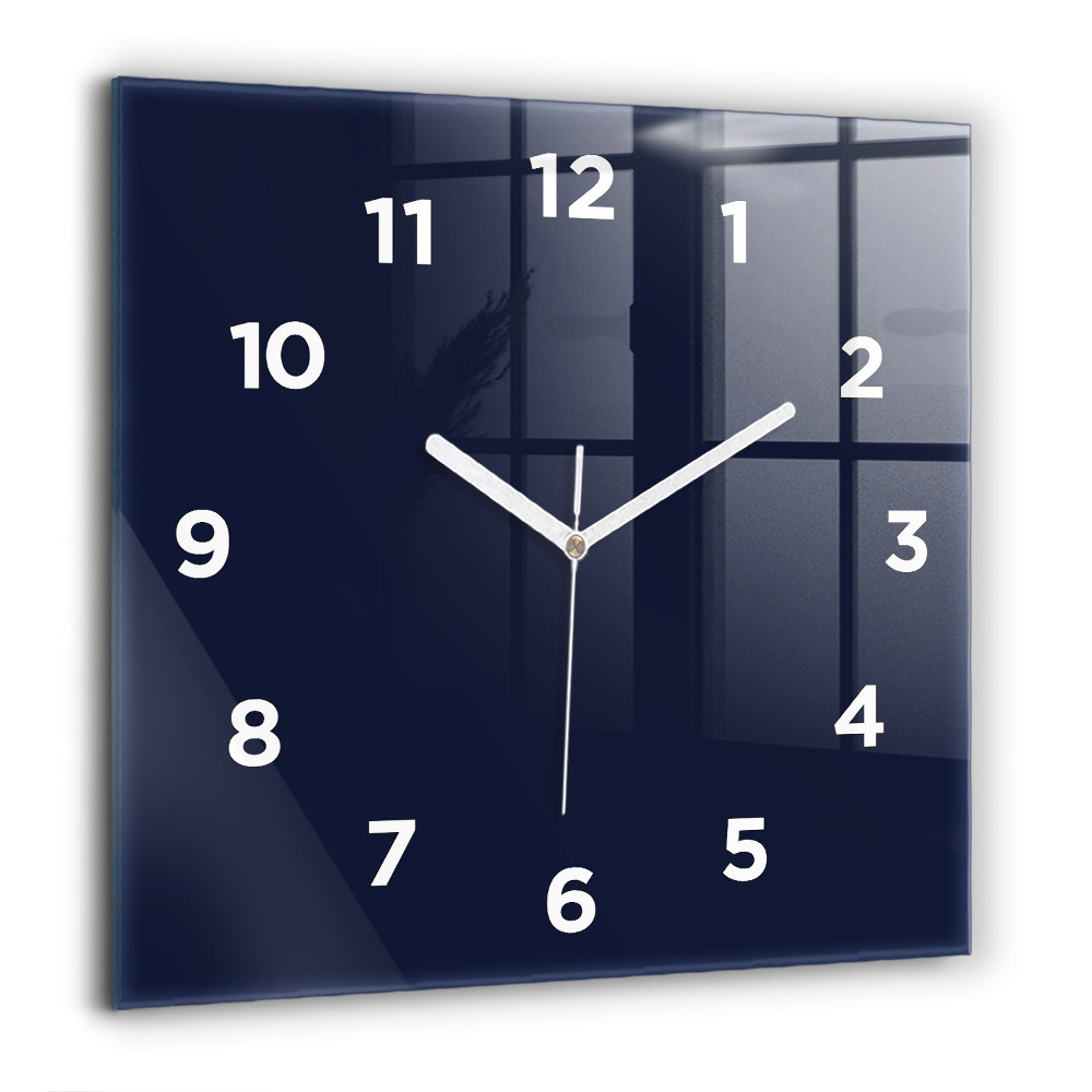 Horloge murale carrée 60x60 cm Bleu foncé