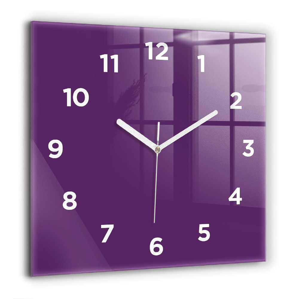 Horloge murale carrée 60x60 cm Couleur violet