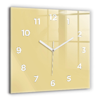 Horloge murale carrée 60x60 cm Crème