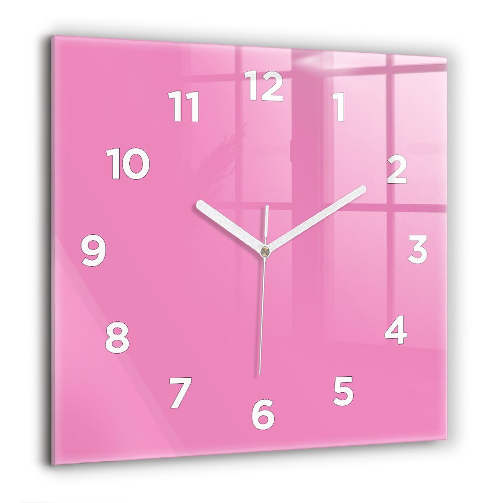 Horloge murale carrée 60x60 cm Rose