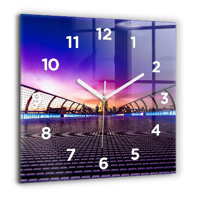 Horloge carrée en verre 60x60 cm Cathédrale Saint-Paul