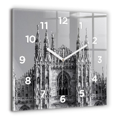Horloge carrée en verre 60x60 cm Cathédrale Duomo Di Milano