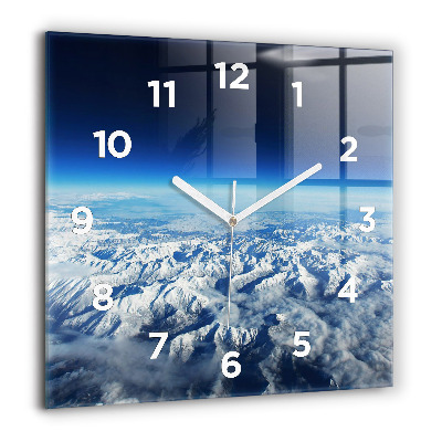 Horloge murale carrée 60x60 cm Paysage de montagne des Pyrénées