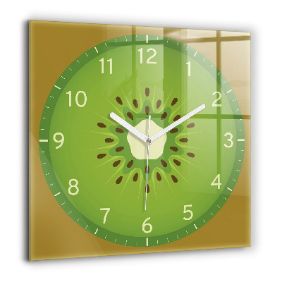 Horloge carrée en verre 60x60 cm Kiwi