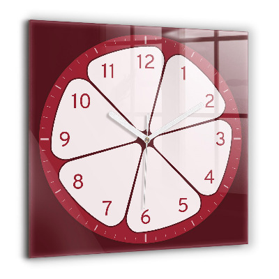 Horloge murale carrée 60x60 cm Fruits en tranches