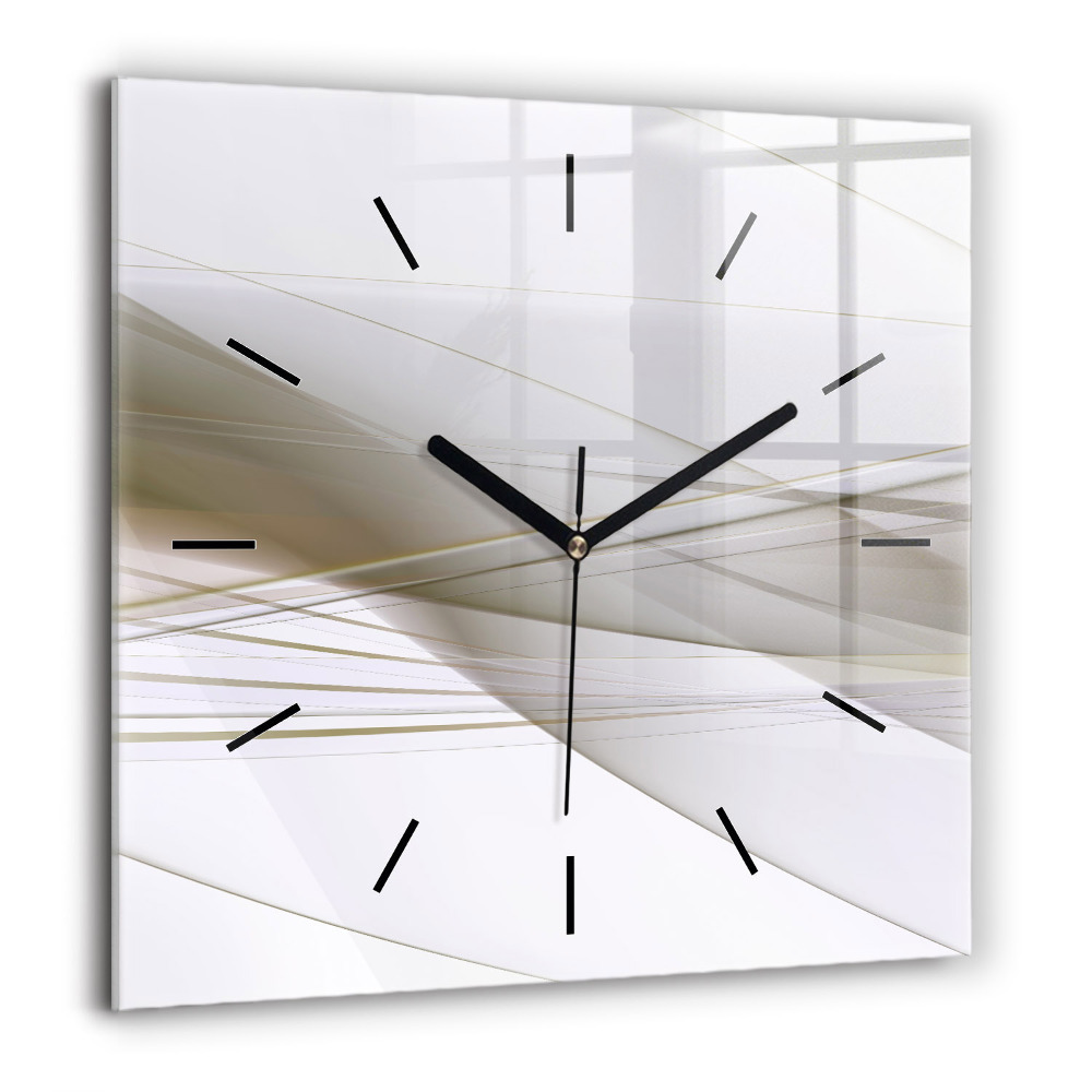 Horloge murale carrée 60x60 cm Abstraction lumineuse