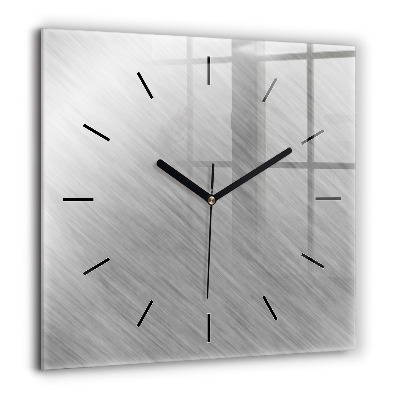 Pendule carrée en verre 60x60 cm Mur en métal