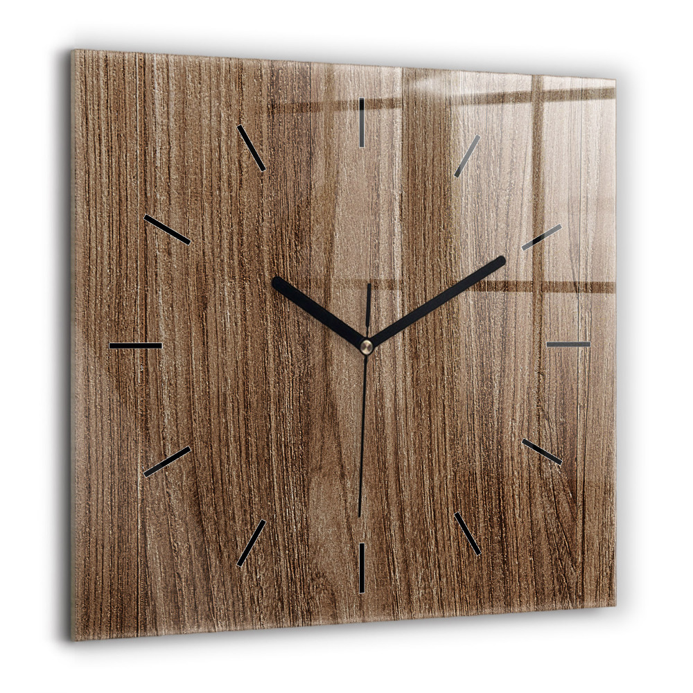Horloge murale carrée 60x60 cm Bois foncé
