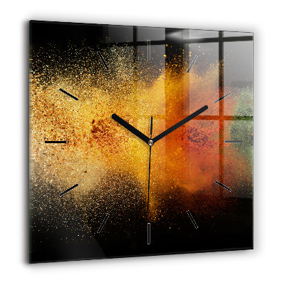 Horloge murale carrée 60x60 cm Épices éparpillées