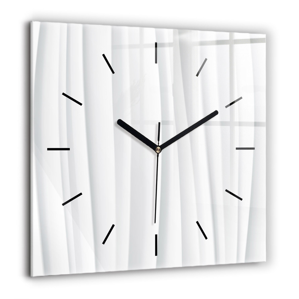 Pendule carrée en verre 60x60 cm Texture de vagues